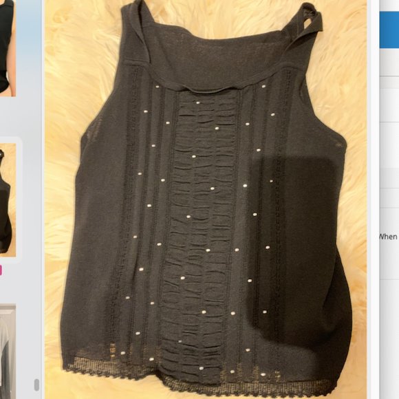 Black Rhinestone Tank Top - Picture 3 of 3